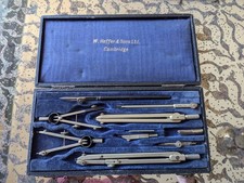 Antique Cartographer Set Technical Engineer Drawing Instrument Stationary