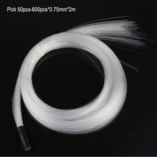 50pcs-600pcs 0.75mm X 2M Clear PMMA Plastic Fiber Optic Cable End Grow Led Light