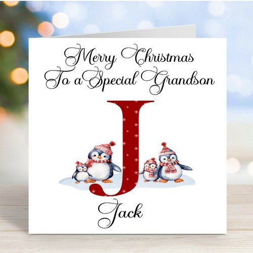 Penguin initial personalised - penguin,