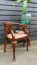Elegant Victorian Style Mahogany Frame Tub Chair * 4 Available *