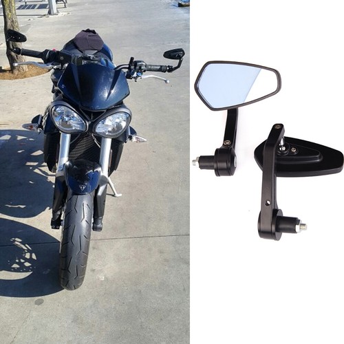 Black motorcycle bike bar end - black,
