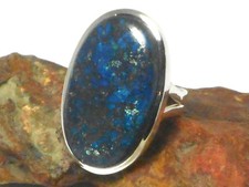 AZURITE   Sterling  Silver  925  Gemstone  RING   -  Size: N  -  Gift Boxed!