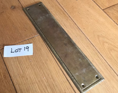 Vintage brass push - brass, door