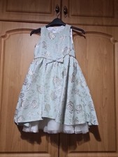 Couture Princess Special Occasion Dress  size 8 tulle wedding church auaq/silver