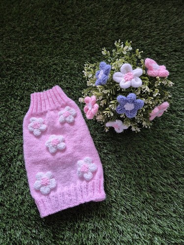 Cute hand knitted dog - hand,