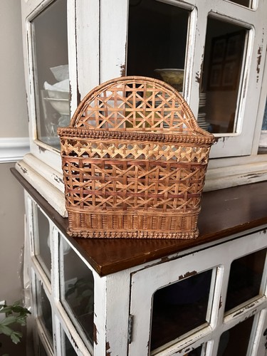 Vintage woven wicker wall - vintage,