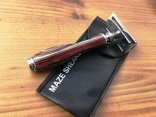 Classic Vintage DE Wood Safety for a Retro Shave Men's Wet Shaving Kit