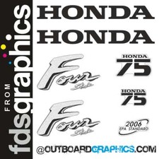 Honda BF75 75hp 4 stroke outboard engine decals/sticker kit