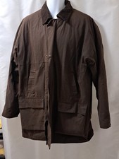 British Wax Waterproof Jacket, Brown. Xxl. Vgc. Detachable Hood
