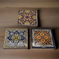 Mexican Tile Coasters Set of 3