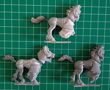 3x Plastic High Elf Horses Warhammer Fantasy/Old World Games Workshop 