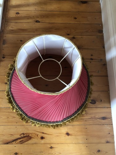 Vintage pleated standard lamp - vintage,