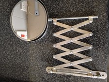 Extendable SHAVING MIRROR IKEA FRACK Stainless Steel Round Magnifying Wall