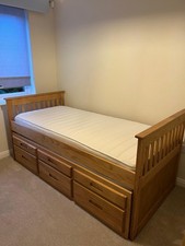 Captains Waxed Pine Bed With