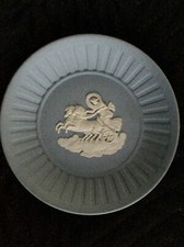 VINTAGE COLLECTABLE WEDGEWOOD JASPERWARE PALE BLUE ‘AURORA’ SMALL TRAY/ PIN DISH