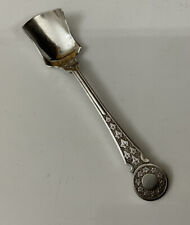 Antique 15cm Venetian Ivy Leaf Silver Plate Jam Preserve Shovel Spoon Cutlery