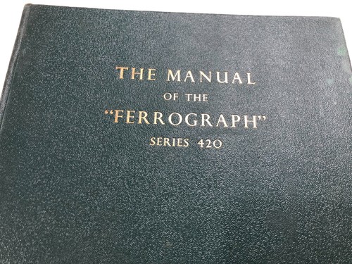 The manual ferrograph - manual, of