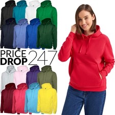 Ladies Hooded Sweatshirt Plain