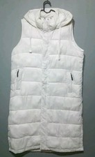 Tog 24 Womens Newall Long Padded Gilet 18 white sleeveless hooded pockets