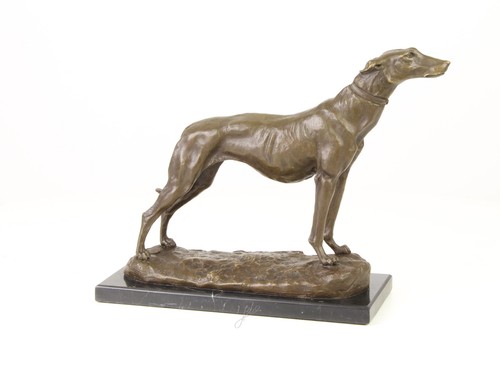 Bronze sculpture greyhound art - sculpture,