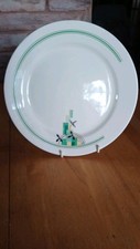Art deco round plate - art,