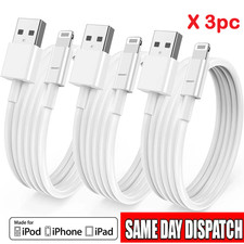 3 x iPhone Charger Fast For Apple Cable USB Lead 7 8 X XS XR 11 12 Pro Max 13 14