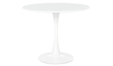 Habitat Tulip 4 Seater Round Dining Table White Modern Kitchen Furniture