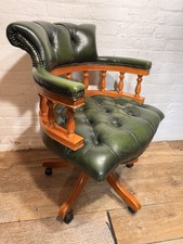 Leather chesterfield captains - leather,