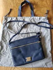 MODALU England Premium Navy Blue LEATHER Crossbody/Shoulder Bag/Messenger NEW