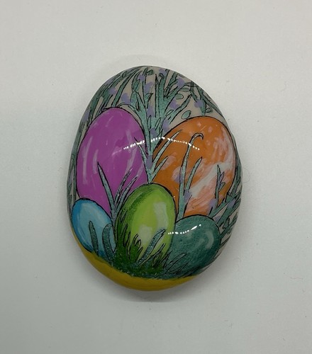 Hand painted stones and - hand,
