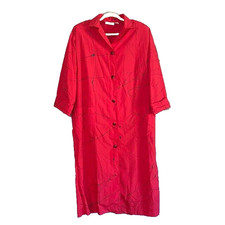 Vintage Carolyn Dewey Designs Paint Splatter Red Lightweight Coat Wearable Art