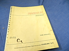 ORIGINAL  SERVICE MANUAL FOR NAGRA 1V.D AND IV.L REEL TO REEL TAPE  RECORDER,