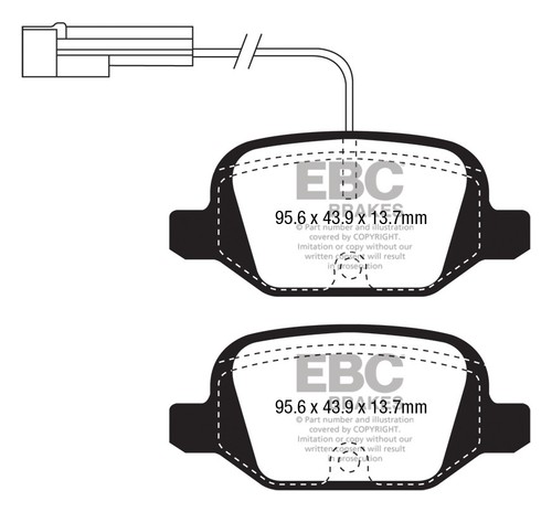 Ebc greenstuff rear brake pads - ebc,