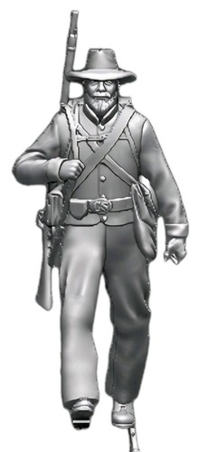 Marching confederate soldier
