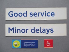 London Underground TFL The Tube Magnetic Signage Strips Good Service Minor Delay