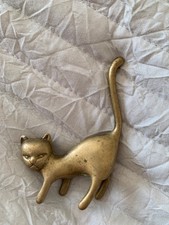 Vintage Brass Cat Ornament