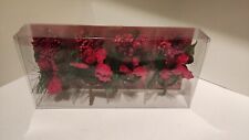 Boxed Christmas Napkin Rings Set of 4 - Metal Ring / Artificial Holly Berries 
