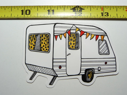 Camper curtains small sticker - curtains,