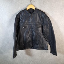 Vintage Interstate Motorbike Leather Jacket Mens Medium Black