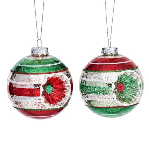 Set glass baubles - 2, vintage