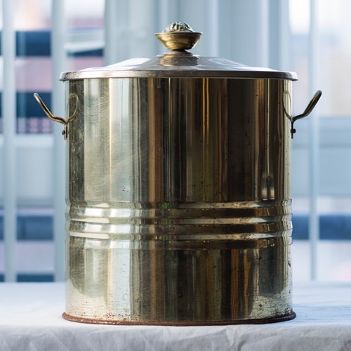 Large vintage brass coal - large,