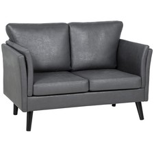 Two seater leather sofa - two,