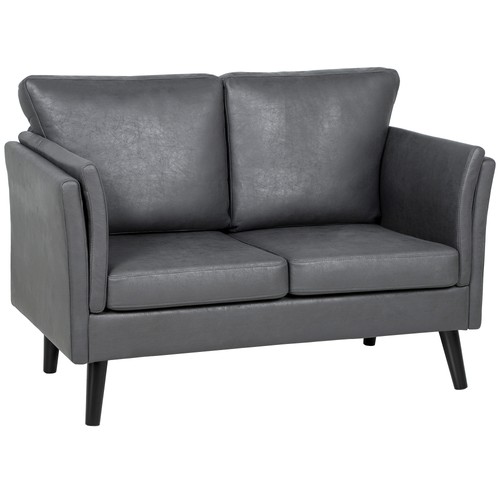 Two seater leather sofa - two,