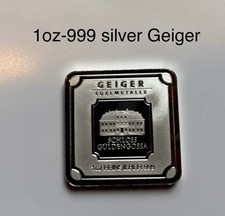 Geiger Edelmetalle 1 oz .999 Fine Silver Bar