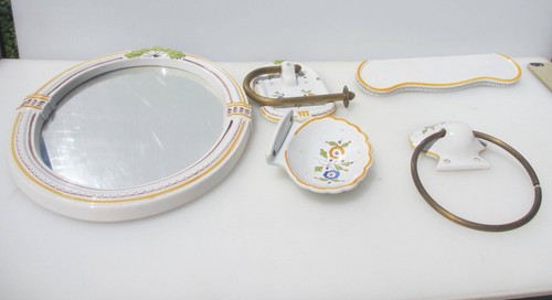 Vintage ceramic brass bathroom - ceramic,