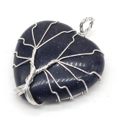 Crystal heart necklace tree - crystal,