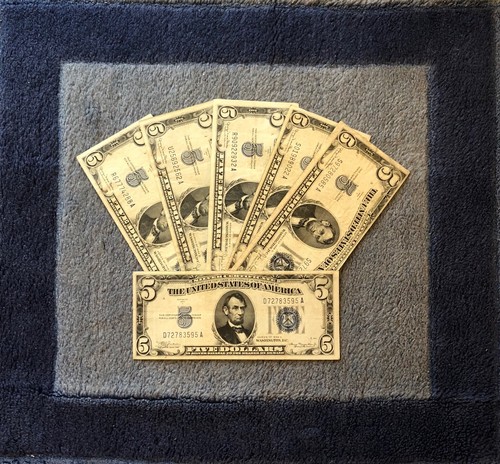 Silver dollar note - silver,