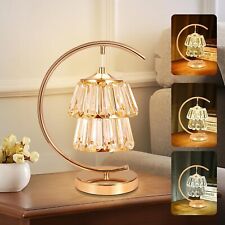 Small Crystal Table Lamp LED Crystal Lamp 3 Colors Changeable Bedside Table Lamp