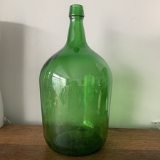 Large green glass litre - green, 5