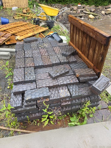 Victorian diamond pavers - pavers,